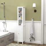 66.92" Tall Bathroom Storage Cabinet with Adjustable Shelves,Slim 1 Doors Freestanding Cabinet with W808P174804