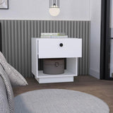 Nightstand Viliigili, One Drawer, White Finish B092123120