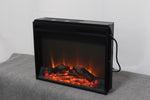 ZUN 23 inch electric fireplace insert, cost-effective heater with log set & realistic flame, overheating W1769P172914