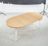 Extendable table,DINING TABLE,OFFICE TABLE,COFFEE TABLE,metal leg,MDF top,100/140/180x100x75cm,OAK W234P288304
