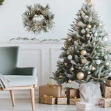 Christmas Wreath 20 Inch Christmas Door Decorations Wreath with Warm Lights 04301211