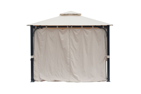 ZUN 10*10 FT Softtop Metal Gazebo with Mosquito Net&Sunshade Curtains,Sturdy Heavy Duty Double Roof W2259P147363