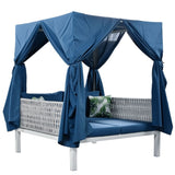 Outdoor Patio Sunbed with Curtains, High Comfort, Suitable for Multiple Scenarios 15401534