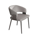 Dining Chairs Set of 2, Modern PU Leather Kitchen Chairs with Metal Legs - Ergonomic Armrests, W2700P292532