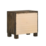 ZUN 2 Drawers MDF Nightstand in Rustic Golden Brown Finish B016P255623