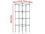 Tomato Cages 10 Pack 11.8 x 11.8 x 46.1 Inch Square Plant Support Cages Green PVC Coated Steel Heavy 73235854