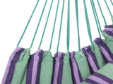 Distinctive Cotton Canvas Hanging Rope Chair with Pillows Green 43150393
