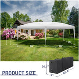 3 x 6m Four Windows Practical Waterproof Folding Tent White 92876910
