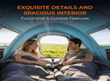 4 Person Pop Up Tent for Camping, Waterproof Instant Family Tent with Front Awning, Automatic Tent 87386314