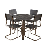 ZUN 5-Piece Wood Table & 4 Chairs,Modern Dining Table Furniture Set for Home, Kitchen, Dining W2167P168772