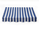 4' Window Door Awning Sun Shade Canopy Outdoor Patio Cover, Blue & White Stripes 23642266