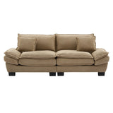 Corduroy Sofa Sleeper Couch Loveseat Sofa with Pillows Comfy Upholstered Deep Seat Sofa for W676P227338