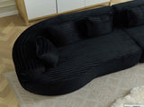 Curved Sectional Sofa, 111.5-inch Oversized Modern Bone-Free Cloud Sofa with 6 Pillows Luxury W3505P456572