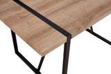 ZUN 55" Dining Table modern rustic Industrial Rectangular MDF Wood Colour For 4-6 Person, With 1.5" T2396P279762