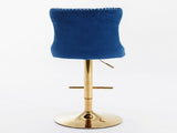 Furniture,Golden Swivel Velvetstools Adjusatble Seat Height from 25-33 Inch, Modern Upholstered 02776473