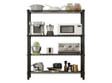 4-Layer Plastic Coated Iron Shelf 140*90*35 Black 45666583