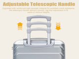 20 Inch ABS Hard Shell Carry On Luggage, Upgraded Crack-Resistant Iron Telescopic Handle, Built-in W2787P535345