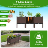 47.2x15.7x19.6in Raised Garden Beds Outdoor, Polypropylene Planter Boxes Outdoor for Vegetables, 02205831
