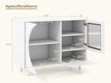 31.5-Inch Freestanding Storage Cabinet with Drawer & Crescent-shaped Flap, Versatile for Kitchen 71445620
