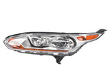 Left Driver Side Chrome Headlight Assembly Headlamp Replacement for Ford Transit Connect 2014-2018 49087411