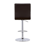 Waffle Black and Chrome Adjustable Bar Stool B062P153491
