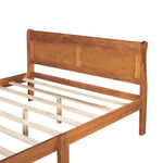 ZUN Queen Size Wood Platform Bed with Headboard and Wooden Slat Support 18391919