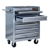 7 DRAWERS MULTIFUNCTIONAL TOOL CART WITH WHEELS-SILVER W1102P160640