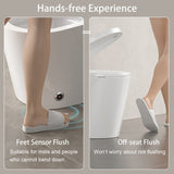 ZUN Smart Toilet with Heated Bidet Seat, toilet with bidet built in, AUTO Open/Close Lid, Feet Sensor T2559P163436