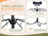 6ft Black PVC Metal Artificial Christmas Tree with Bow Topper, No Extra Ornaments, Daily Decor Tree 72992353