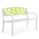 ZUN 50" Iron Outdoor Courtyard Decoration Park Leisure Bench 33511876