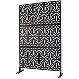 Outdoor & Indoor Privacy Metal Privacy 76" H48" W, Freestanding Decorative Privacy W465P193263