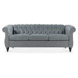84.65" Rolled Arm Chesterfield 3 Seater Sofa. W68061169