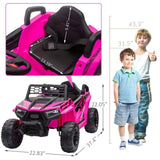 ZUN 12V kids Ride On Mini UTV, Electric Car with Front LED Lights and Horn, Single Seat with a Safety W2181P160710