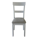 Two Tone Grey and Pearl Grey Ladder Back Side Chairs B062P182718