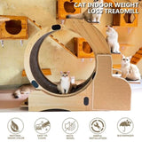 5-in-1 Cat Sports Running Wheel, Cats Wheel Wood Climbing Frame, Cat Litter Fitness Wheel, Oversized W1790112807