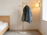 Clothing Rack, Golden Metal Freestanding Heavy Duty Clothes Rack with Marble Base, Multipurpose 70636878