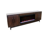 Radiance 94 inch Fireplace TV Stand, for TVs up to 100 inches, Rosewood Finish B108P345211