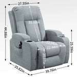 ZUN Infinite Position Single Motor Up to 350 LBS Power Lift Recliner Chair for Elderly, Heavy Duty 57463493