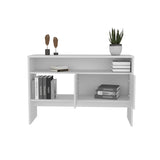 ZUN Bellagio 48.7" Wide 2-Tier Narrow Bellagio Console Table with Double-Door Cabinet B070P234362