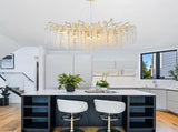 Golden Crystal Branch Chandelier Luxury Adjustable Lighting for Grand Entryways 42545681