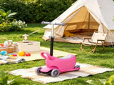 Pink 3-in-1 Ride on Push Car Kids Scooter Sliding Walker with Adjustable Handlebar 3 Balanced Wheels 77062131