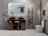 60 x 36 Inch LED Bathroom Mirror with Front and Backlight, Wall Mounted Vanity Mirror, Anti-Fog, W2287P280115