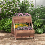 ZUN 26" Wooden elevated garden bed 72694384