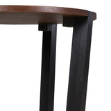 ACACIA SOLID WOOD SIDE TABLE,BROWN & BLACK COLOR N770P269891B