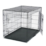 ZUN 42" Pet Kennel Cat Dog Folding Steel Crate Animal Playpen Wire Metal 14942781