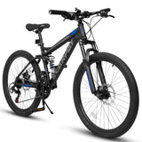 27.5 Inch Full Suspension Mountain Bike, Front and Rear Dual Shock Absorbers, Mechanical Disc 12400111