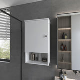 Carrizo Medicine Cabinet in Melamine With One Door, White B128P237145