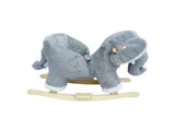 Kids Ride-On Rocking Horse Toy with Lullaby Song,Elephant Rocking Toy with Hand Puppets and Safety 31927882
