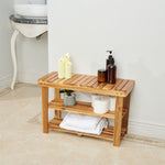 ZUN Acacia Wood Shoe Rack Bench Strong Weight Bearing Upto 200 LBS Best Ideas For Entryway Frontdoor 89611886