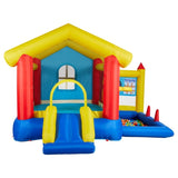 ZUN 8 in 1 Inflatable Bounce House with Blower Basketball Hoop Ocean Balls Ring-toss Game Target and W1677P204584